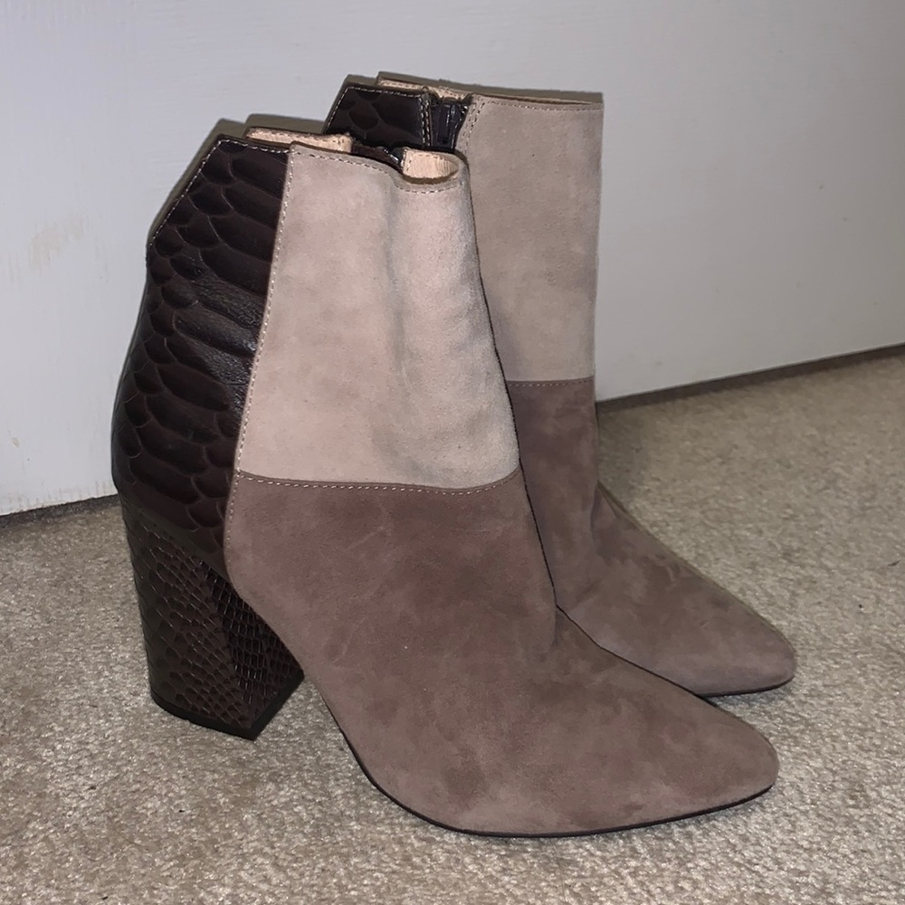 Chinese Laundry Patchwork Heeled Ankle Boots - image 1